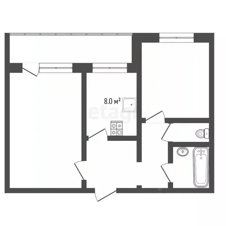2-к кв. Свердловская область, Екатеринбург ул. Ясная, 38 (47.0 м) - Фото 1