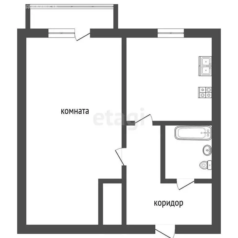 1-комнатная квартира: Ялуторовск, улица Ленина, 35 (28.6 м) - Фото 1