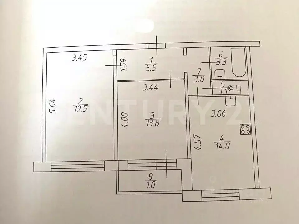 2-к кв. Московская область, Балашиха проезд Мирской, 16 (61.0 м) - Фото 2