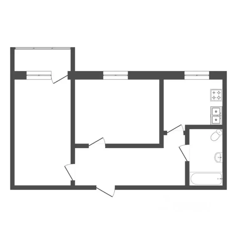 2-к кв. Тюменская область, Тюмень пос. Новорощино, ул. Андрея ... - Фото 2