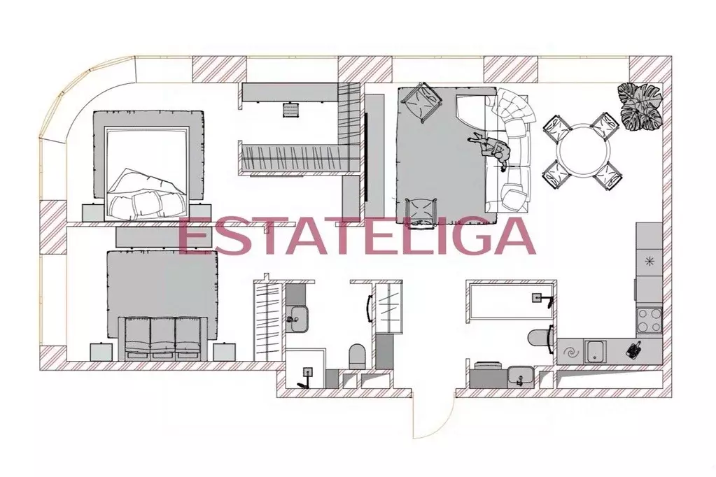 3-к кв. Москва ул. Нижние Мневники, 9 (85.0 м) - Фото 2