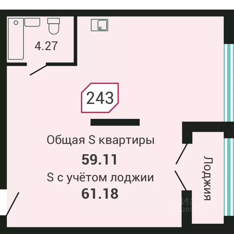 2-к кв. Приморский край, Владивосток Санаторная мкр, ул. Третья, 5В ... - Фото 0