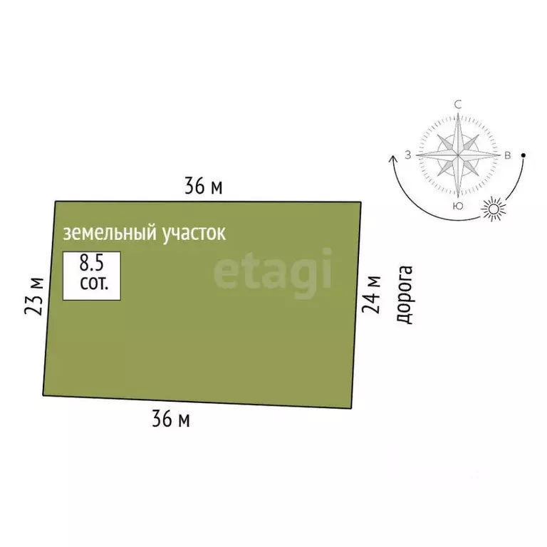 Участок в Тамбовская область, Тамбов ул. имени Маршала Малиновского, ... - Фото 2