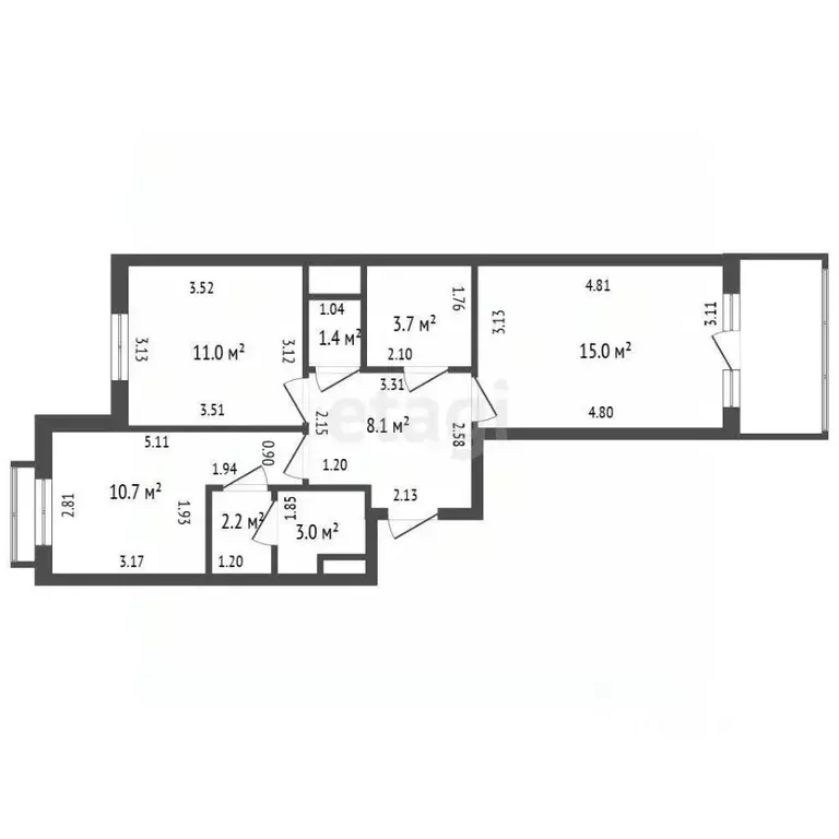 2-к кв. Санкт-Петербург Благодатная ул., 50 (55.1 м) - Фото 1