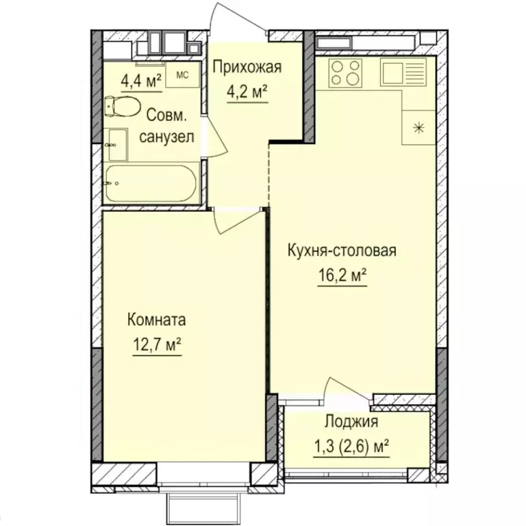 1-к кв. Удмуртия, Ижевск Восток СНТ, 112 (38.8 м) - Фото 0