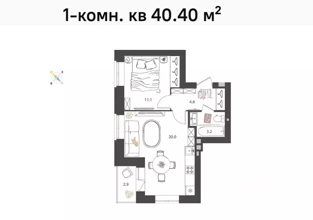 1-к кв. Нижегородская область, Нижний Новгород Культура с/пос, ул. ... - Фото 0