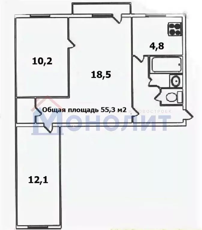 3-к кв. Ярославская область, Ярославль ул. Городской Вал, 14а (58.5 м) - Фото 1