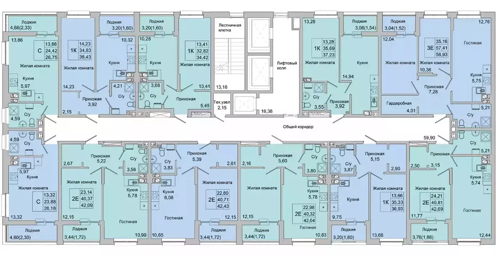 2-к кв. Ростовская область, Батайск ул. Булгакова, 11 (42.04 м) - Фото 2