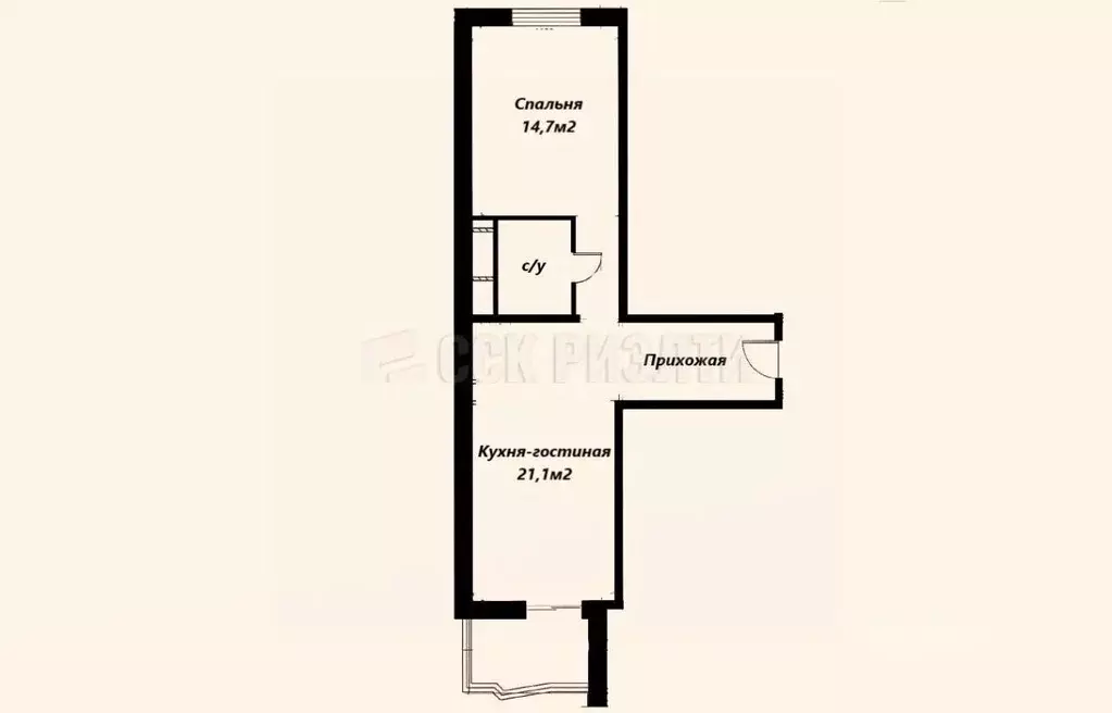 2-к кв. Московская область, Красногорск бул. Красногорский, 18 (50.4 ... - Фото 2