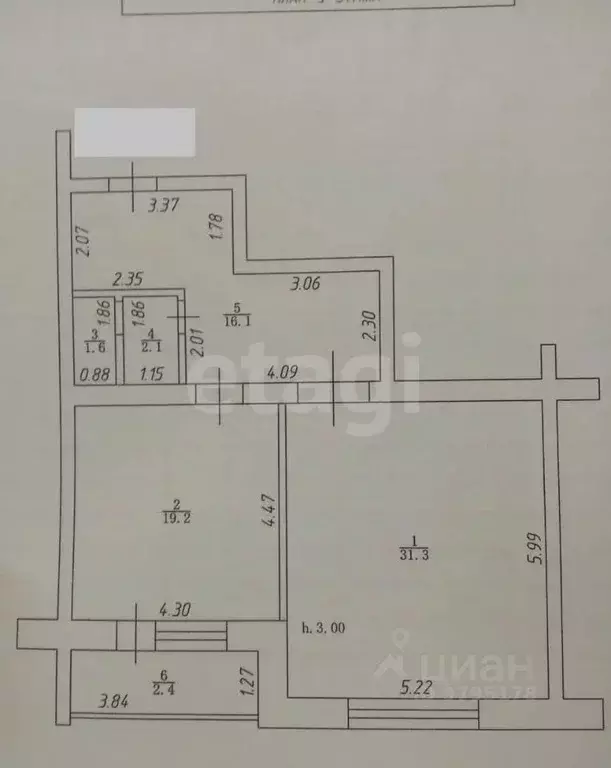 2-к кв. Татарстан, Казань ул. Вишневского, 22 (70.0 м) - Фото 2