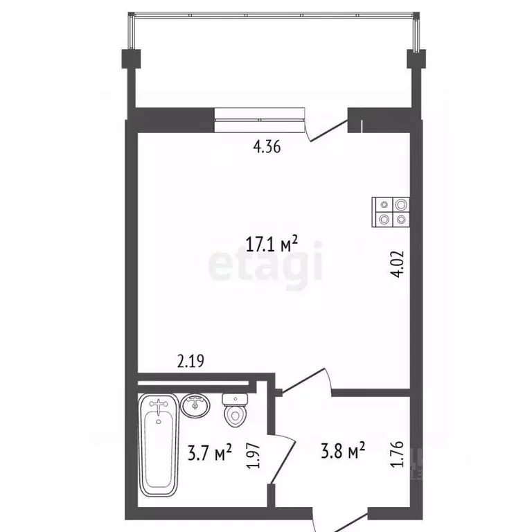 Студия Кемеровская область, Кемерово пер. Леонова, 4 (24.5 м) - Фото 1
