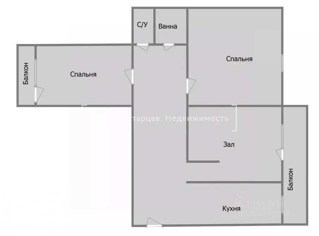 3-к кв. Томская область, Томск Красноармейская ул., 16 (66.1 м) - Фото 2
