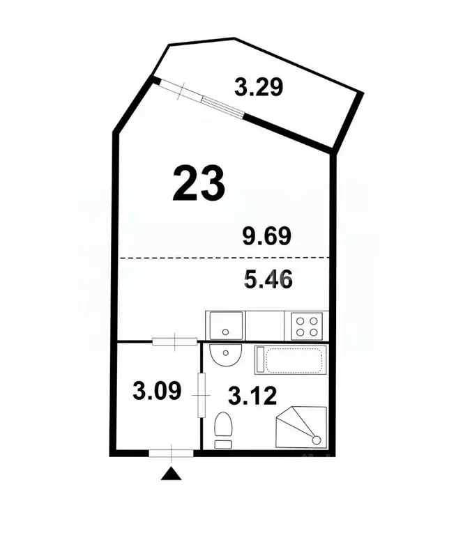 Студия Ленинградская область, Всеволожск ш. Дорога Жизни, 7к1 (23.1 м) - Фото 1