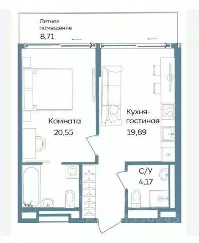 2-к кв. Крым, Саки ул. Морская, 4 (53.32 м) - Фото 2