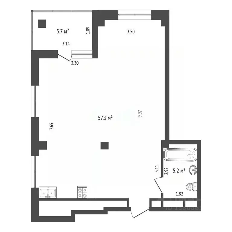 2-к кв. Омская область, Омск ул. 4-я Северная, 6 (62.5 м) - Фото 2