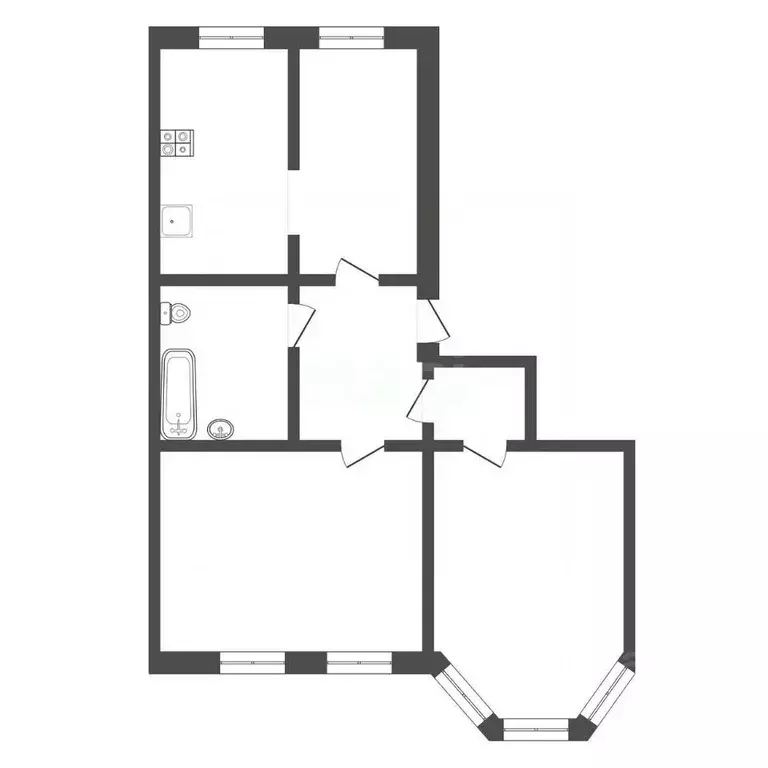 3-к кв. Тульская область, Алексин Центральная ул., 2 (65.0 м) - Фото 2