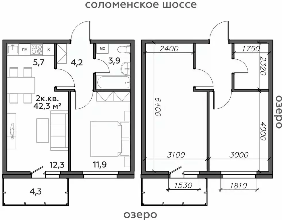 2-к кв. Карелия, Петрозаводск Район Северная промзона, Вороний Наволок ... - Фото 1