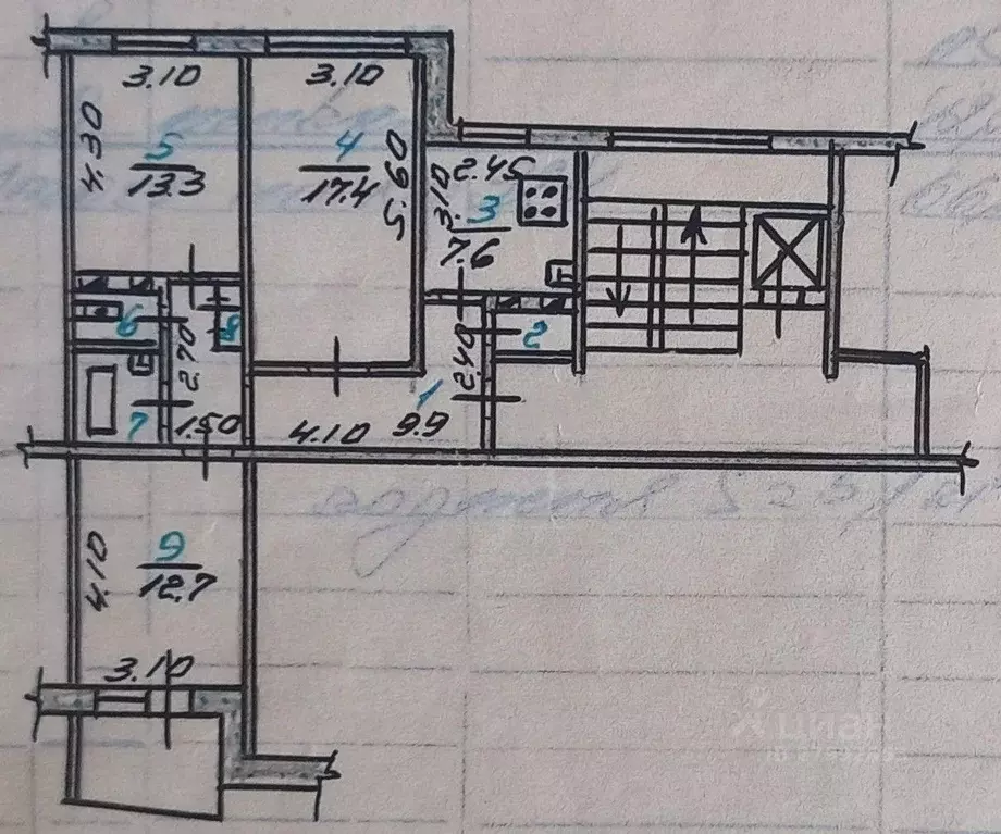 3-к кв. Орловская область, Орел Московское ш., 166 (66.3 м) - Фото 2