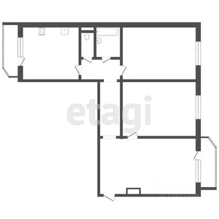 3-к кв. Тюменская область, Тюменский муниципальный округ, д. Дударева ... - Фото 1