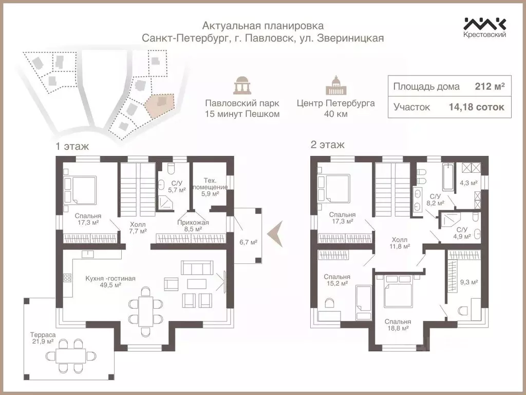 Дом в Санкт-Петербург, Санкт-Петербург, Павловск Звериницкая ул., 70 ... - Фото 2