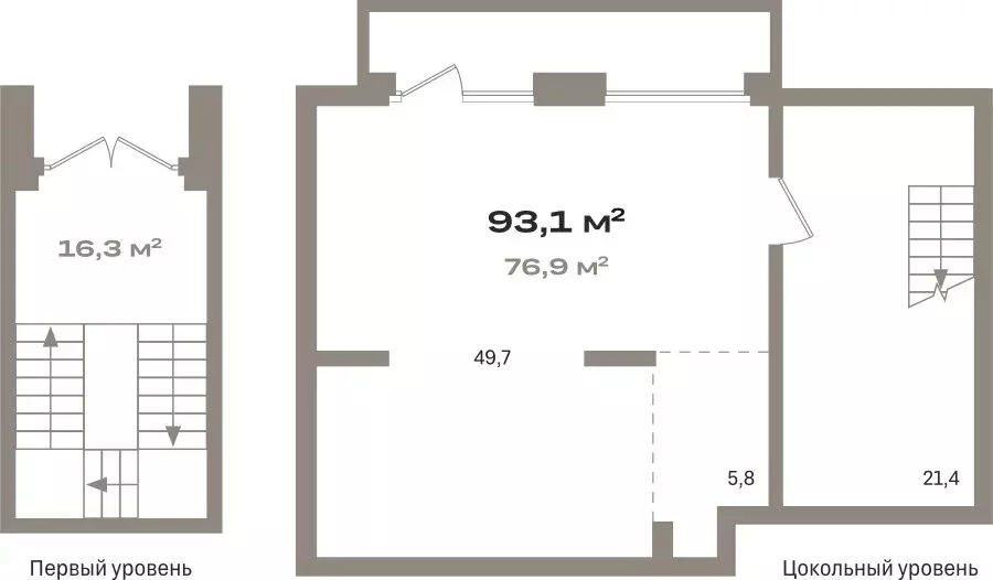 Помещение свободного назначения (93.12 м) - Фото 1