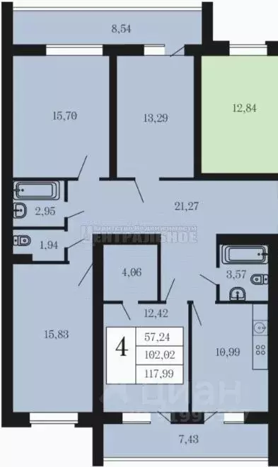 3-к кв. Смоленская область, Смоленский муниципальный округ, д. Ясенная ... - Фото 2
