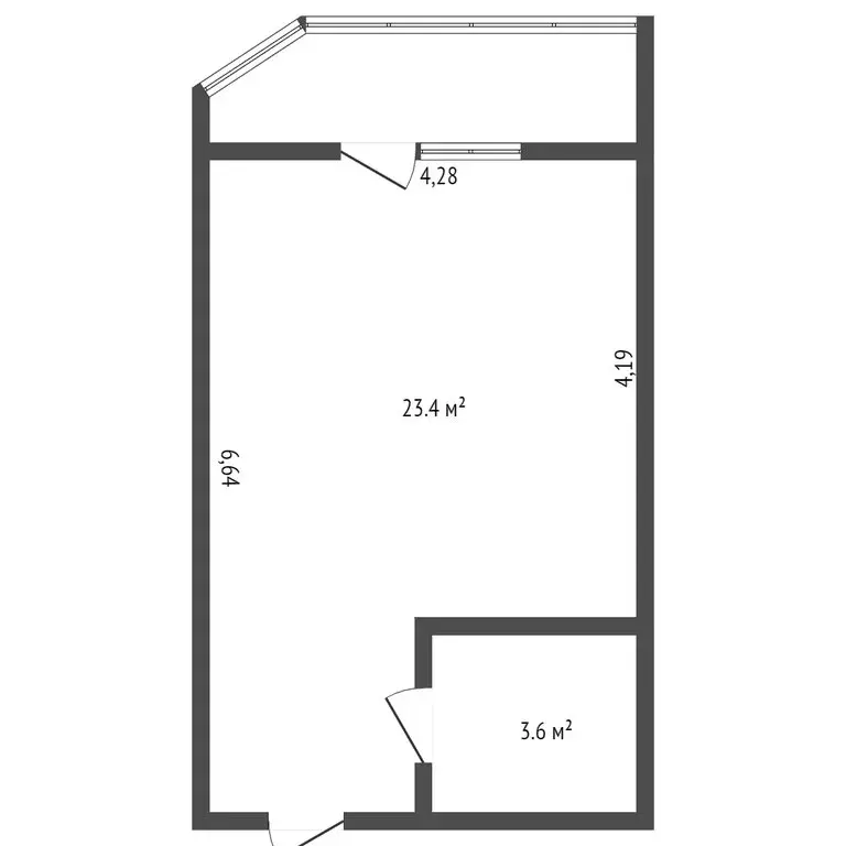 Квартира-студия: Благовещенск, улица Василенко, 20/3 (26.2 м) - Фото 0
