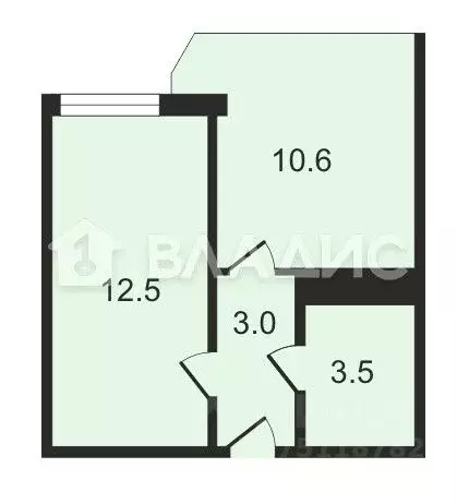 1-к кв. Адыгея, Тахтамукайский район, Яблоновский пгт Космическая ул., ... - Фото 2