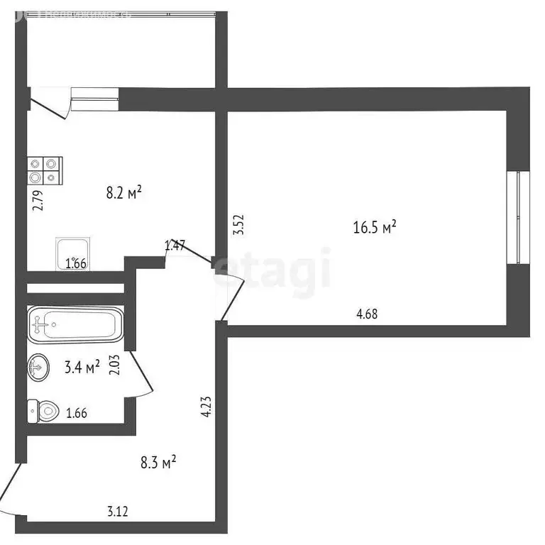 1-комнатная квартира: Ростов-на-Дону, улица Нансена, 103/1/3 (40 м) - Фото 0