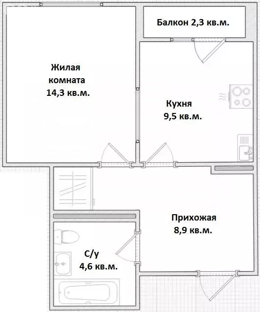 1-комнатная квартира: Малаховка, квартал Подмосковный, 66к9 (37 м) - Фото 0