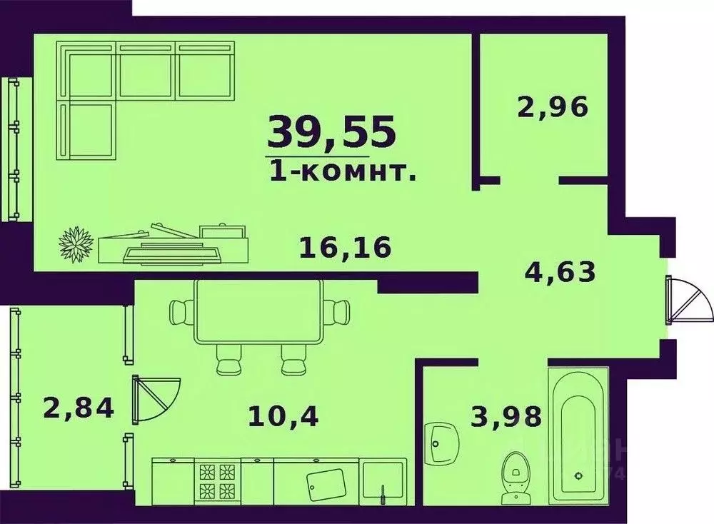 1-к кв. ульяновская область, ульяновск ул. народного учителя латышева, . - Фото 0