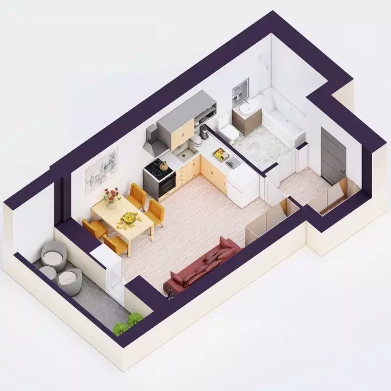 Студия Башкортостан, Уфа Кавказская ул., 24 (27.54 м) - Фото 2