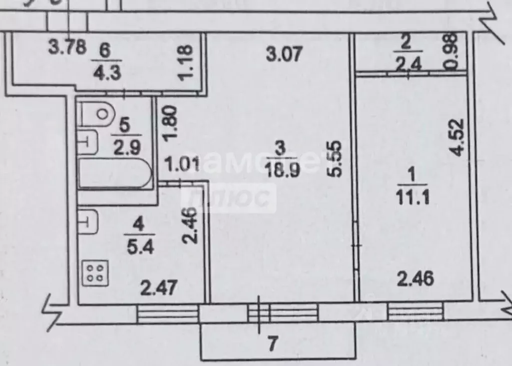2-к кв. Московская область, Чехов Московская ул., 94/1 (45.0 м) - Фото 2