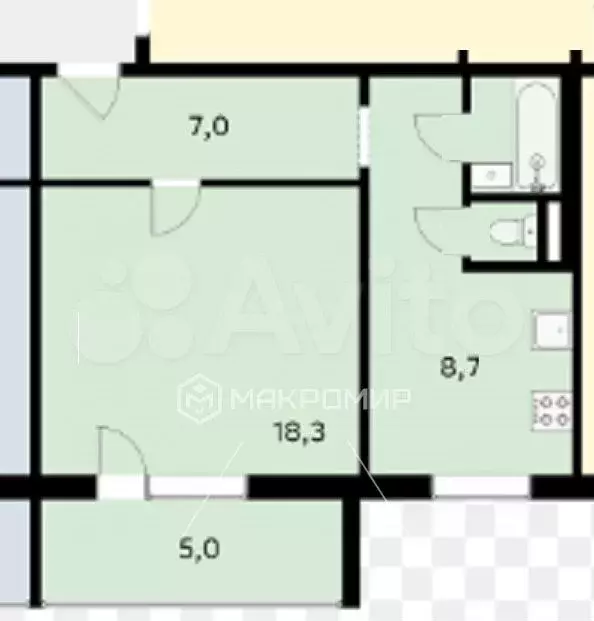 1-к. квартира, 40 м, 10/10 эт. - Фото 0