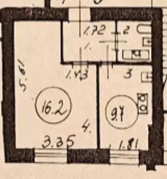 1-к кв. Санкт-Петербург ул. Пинегина, 23 (33.4 м) - Фото 1