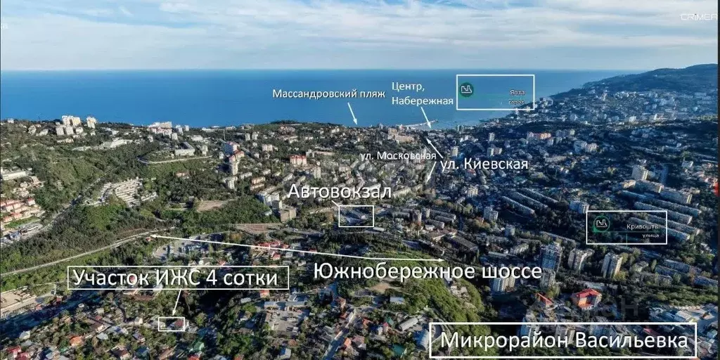 Участок в Крым, Ялта ул. Репина (4.0 сот.) - Фото 1