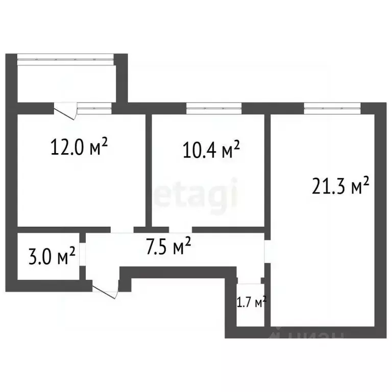 2-к кв. Воронежская область, Семилуки Южный мкр, ул. Земская, 55 (55.9 ... - Фото 2