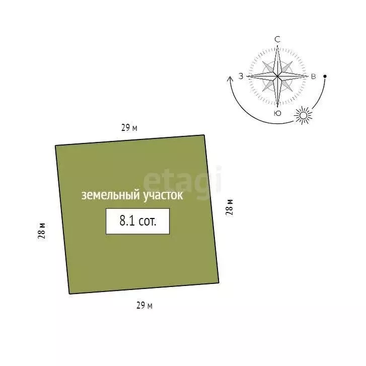 Участок в село Вознесенка, Верхняя улица (8.1 м) - Фото 1