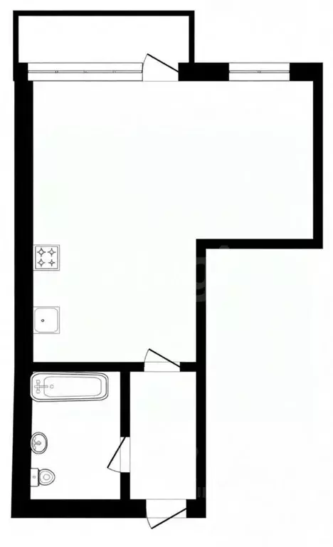 Студия Ярославская область, Ярославль ул. Строителей, 18 (26.72 м) - Фото 2