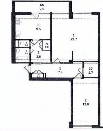 2-к кв. Москва Черноморский бул., 5К6 (63.8 м) - Фото 1