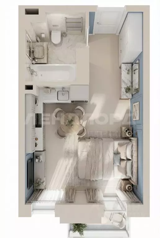 Студия Ростовская область, Ростов-на-Дону Стабильная ул., 3с2 (27.61 ... - Фото 2