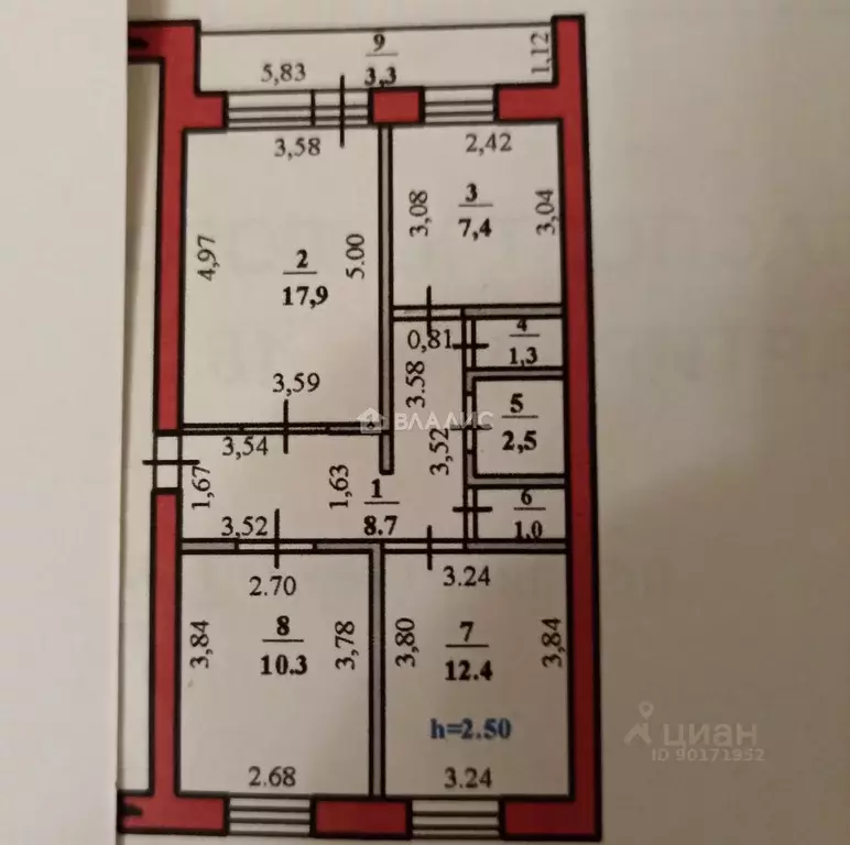 3-к кв. Башкортостан, Стерлитамак ул. Тукаева, 5В (61.5 м) - Фото 2