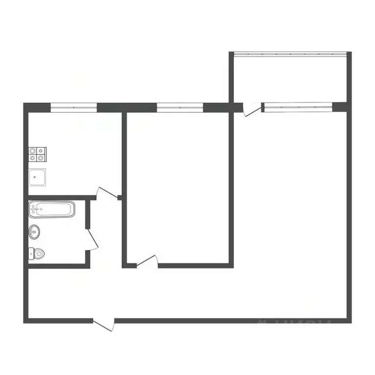 2-к кв. Кемеровская область, Новокузнецк ул. Тореза, 105 (43.8 м) - Фото 1