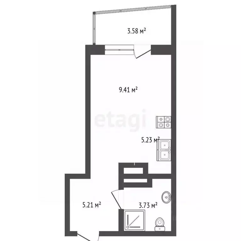 Студия Ростовская область, Ростов-на-Дону, Нахичевань ул. 23-я Линия, ... - Фото 2