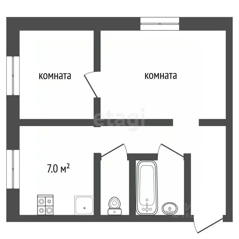 2-к кв. Ямало-Ненецкий АО, Муравленко ул. Муравленко, 33 (53.8 м) - Фото 1
