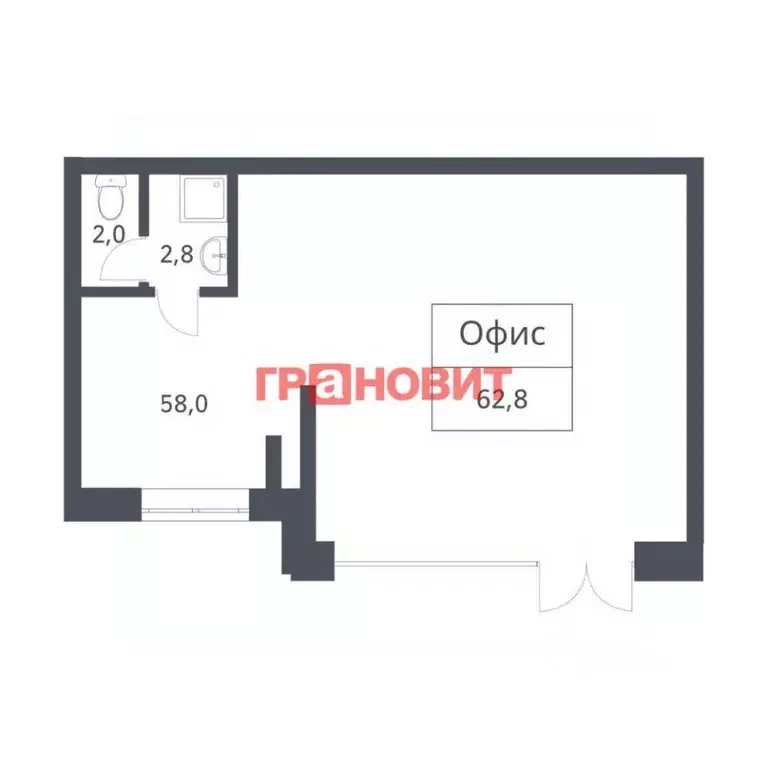 Офис в Новосибирская область, Новосибирск Красный просп., 236 (63 м) - Фото 1