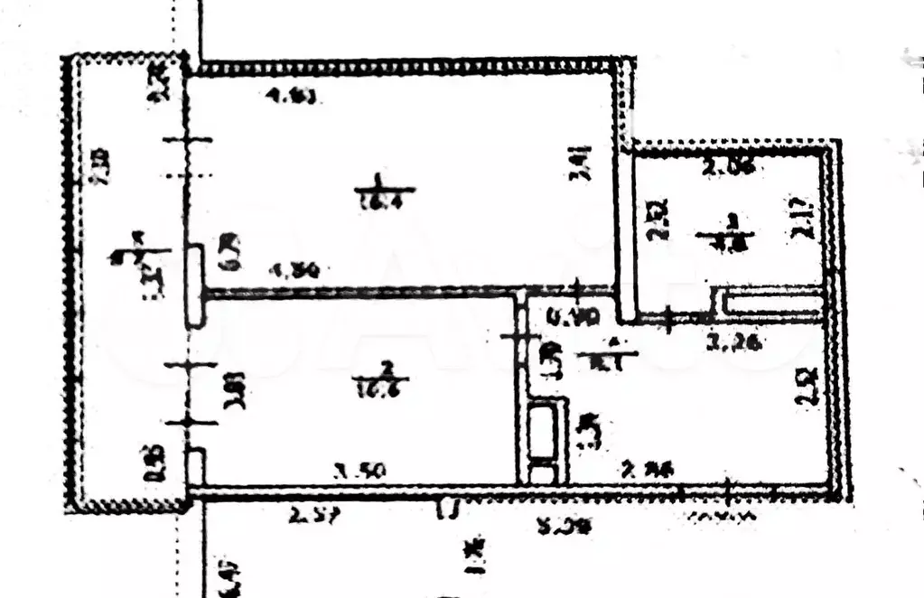 1-к. квартира, 48,7 м, 2/9 эт. - Фото 0
