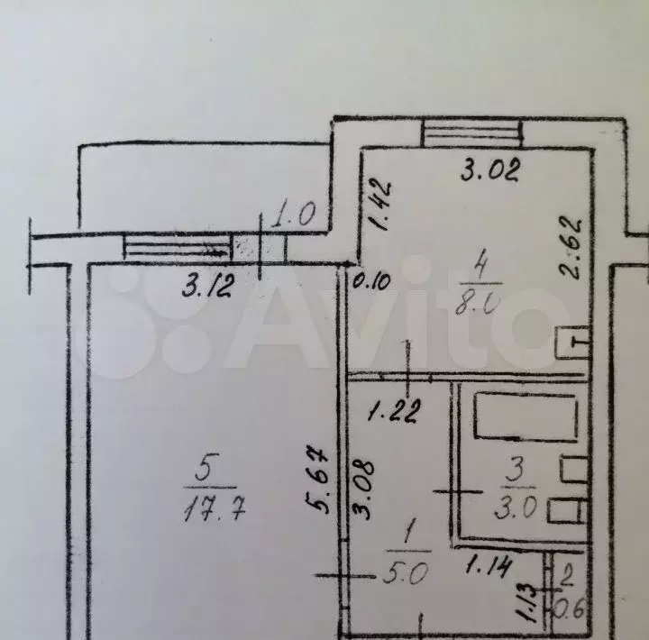 1-к. квартира, 35 м, 4/5 эт. - Фото 0