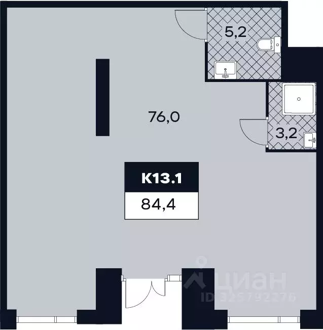 Торговая площадь в Москва Лодочная ул., 27К2 (84 м) - Фото 1