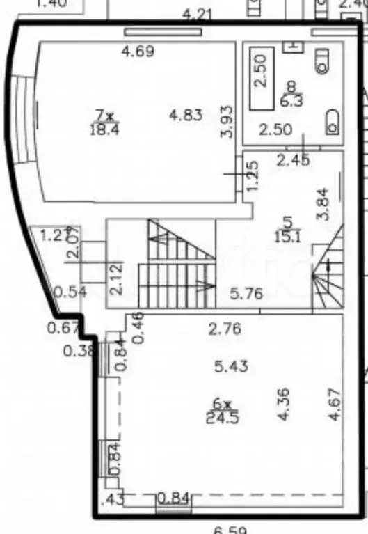 4-к. квартира, 152 м, 3/4 эт. - Фото 1